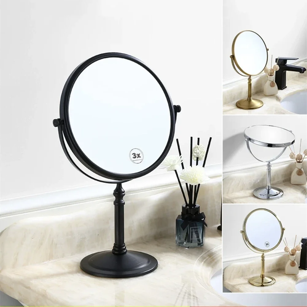 Beauty Makeup Table - Lusterko do makijażu obrotowe, dwustronne, z